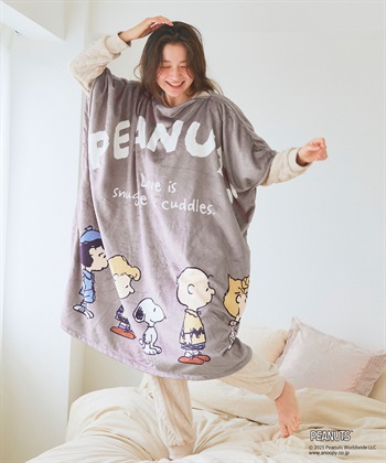 Life Style by cross marche 【PEANUTS/ピーナッツ】スヌーピーと仲間たち あったか着るフリースウェア_subthumb_5
