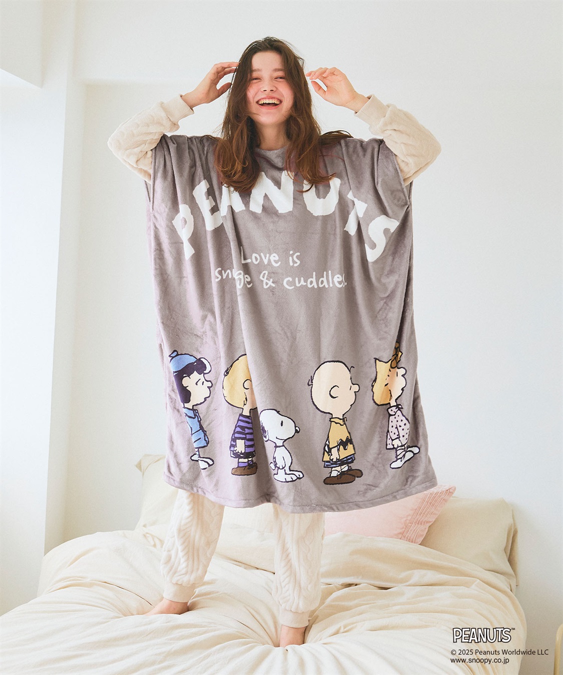 Life Style by cross marche 【PEANUTS/ピーナッツ】スヌーピーと仲間たち あったか着るフリースウェア_sub_6