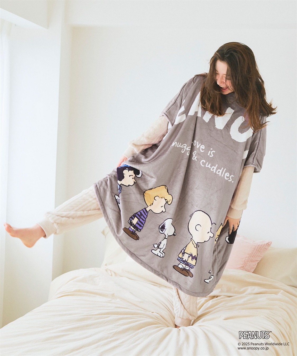 Life Style by cross marche 【PEANUTS/ピーナッツ】スヌーピーと仲間たち あったか着るフリースウェア_sub_7