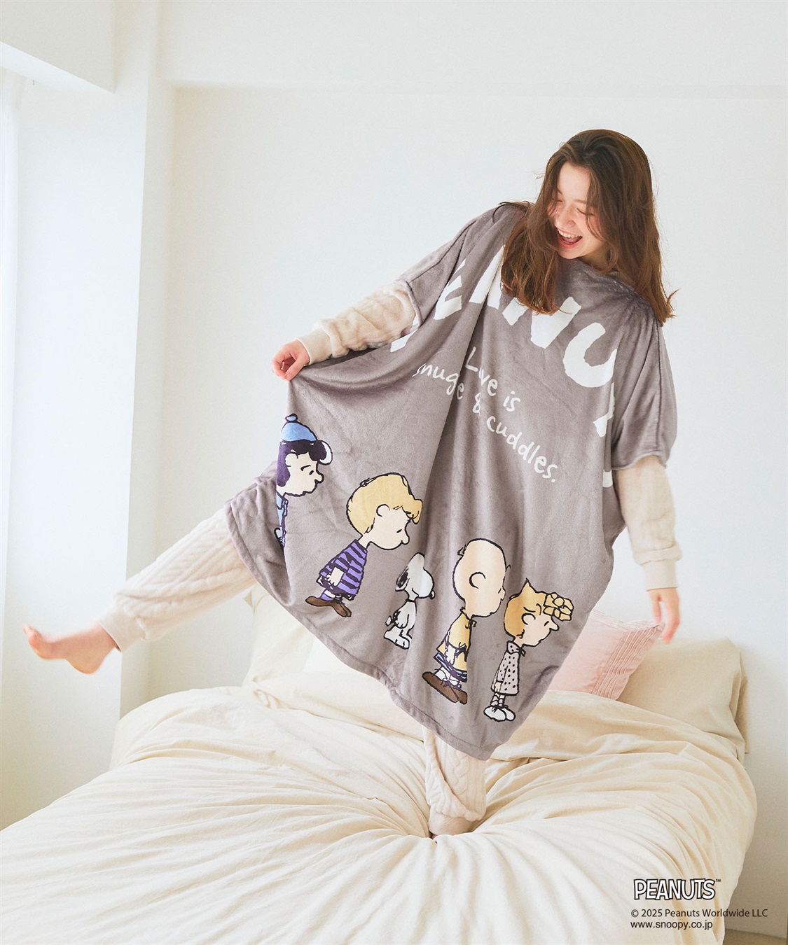 Life Style by cross marche 【PEANUTS/ピーナッツ】スヌーピーと仲間たち あったか着るフリースウェア_sub_8