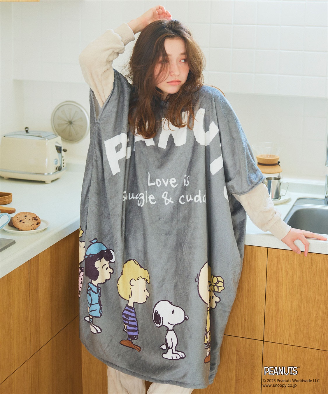 Life Style by cross marche 【PEANUTS/ピーナッツ】スヌーピーと仲間たち あったか着るフリースウェア_sub_13