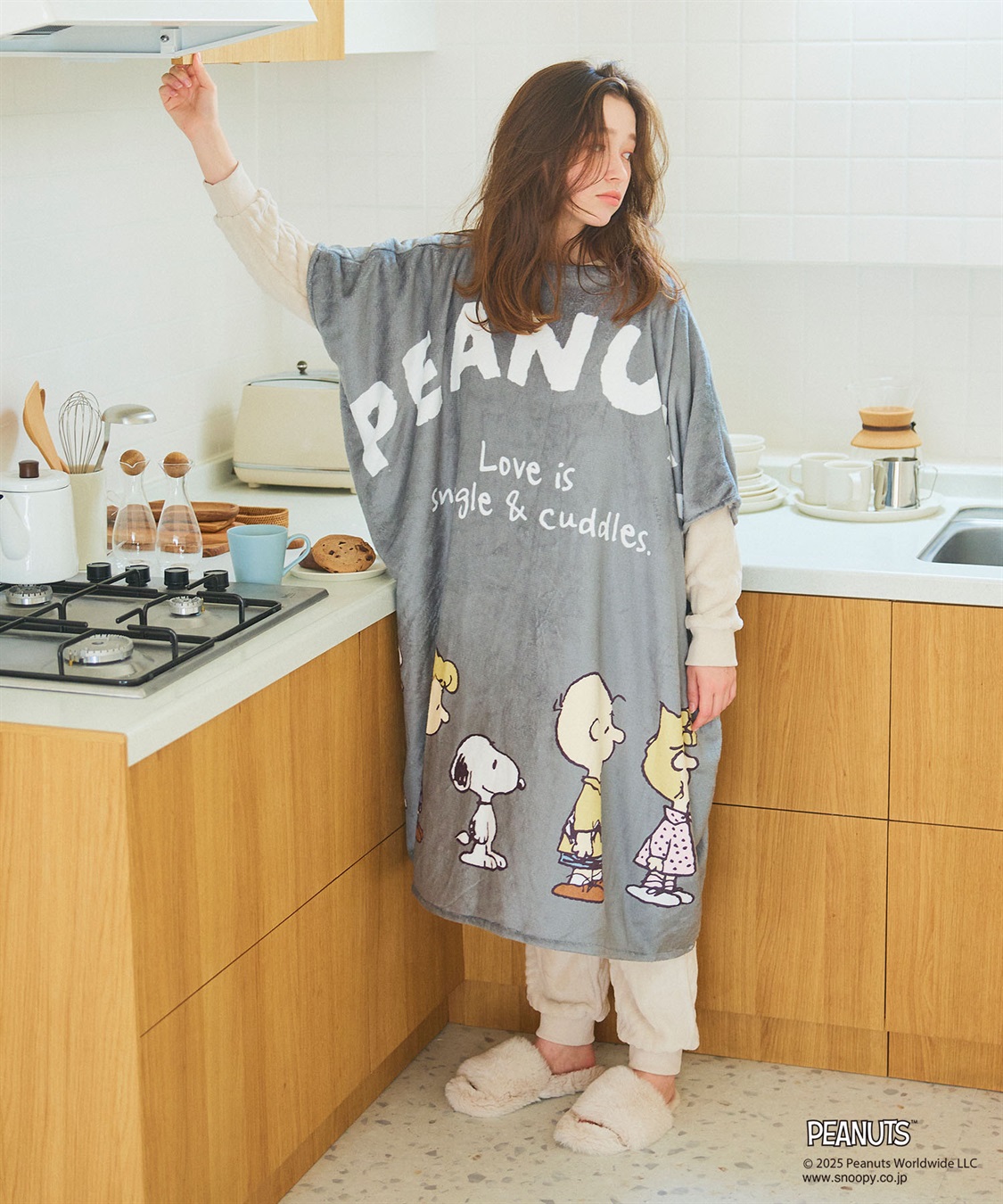 Life Style by cross marche 【PEANUTS/ピーナッツ】スヌーピーと仲間たち あったか着るフリースウェア_sub_14