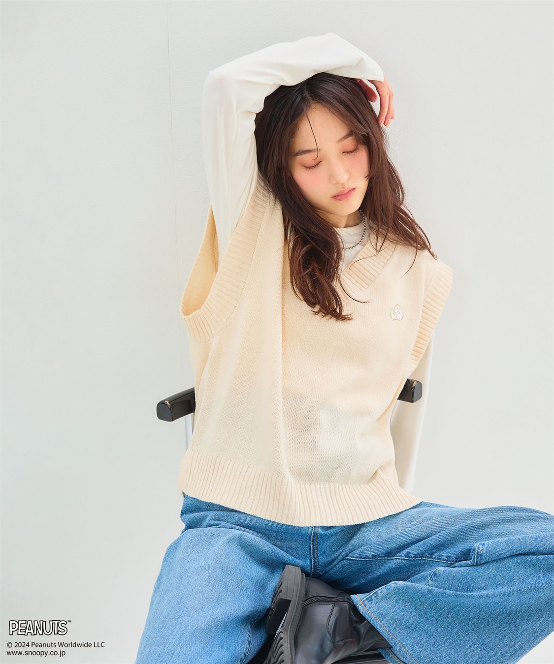 chara station 【ピーナッツ/PEANUTS】スヌーピー刺繍ベスト_sub_7