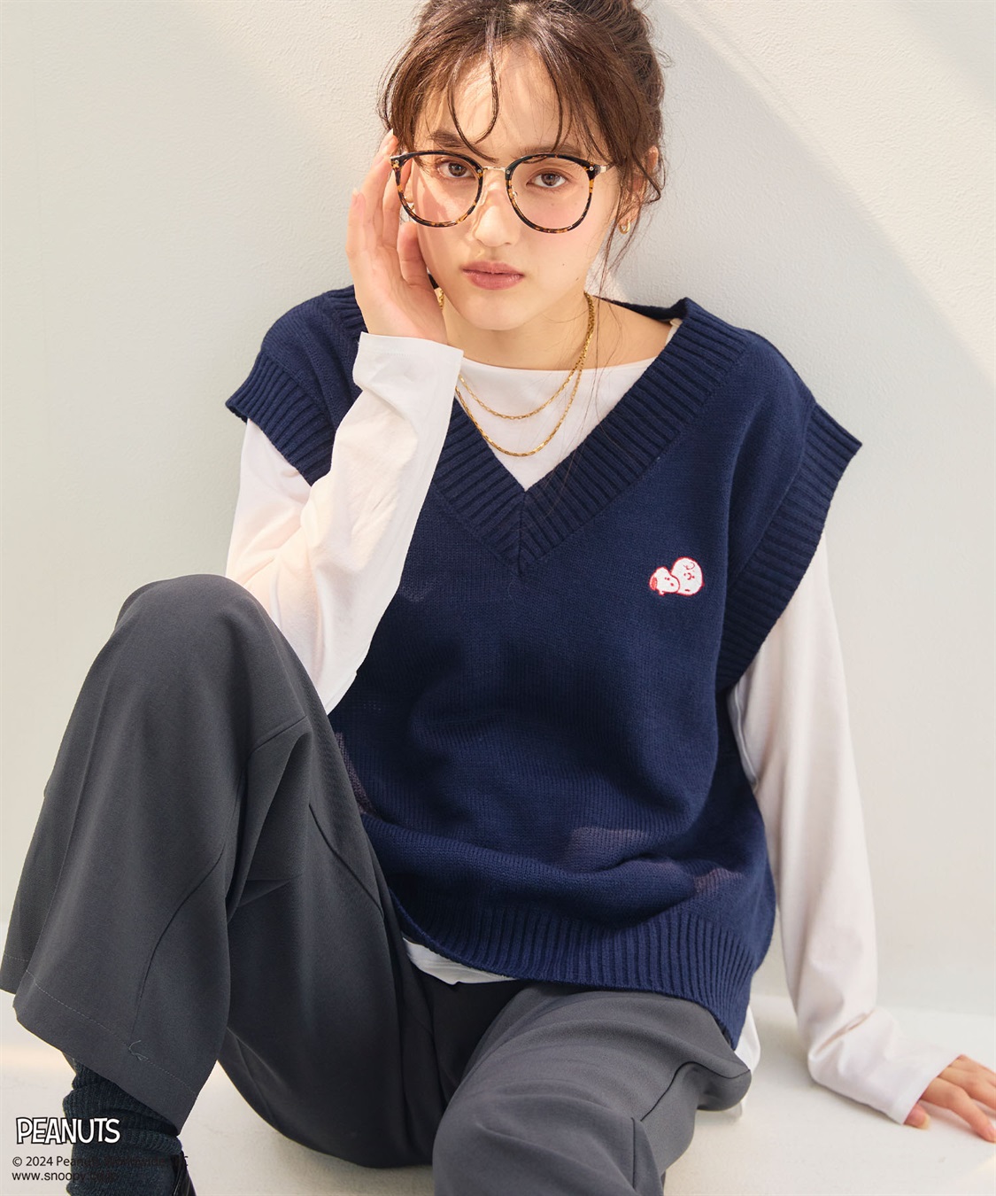 chara station 【ピーナッツ/PEANUTS】スヌーピー刺繍ベスト_sub_9