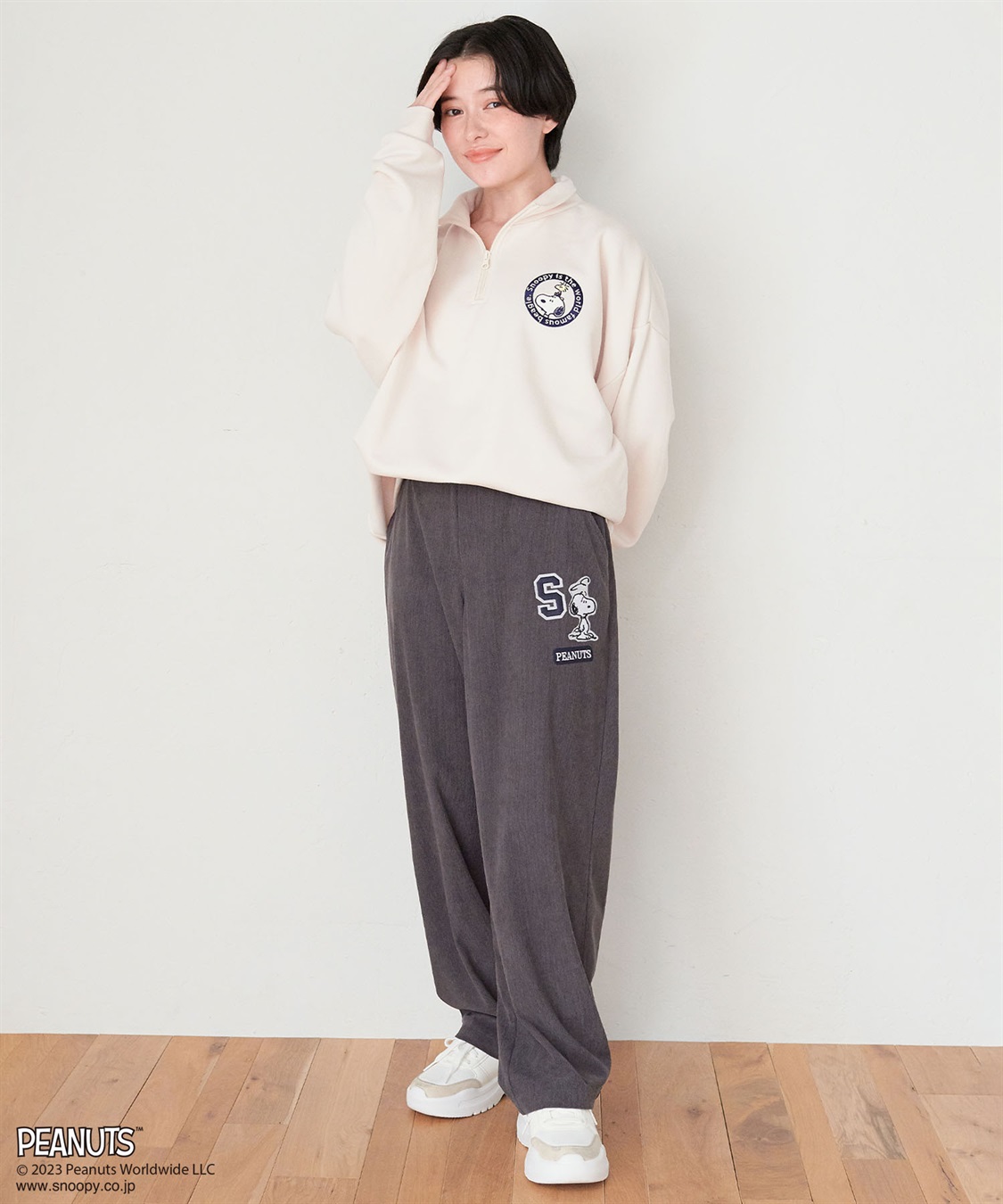 ピーナッツ/PEANUTS】スヌーピー刺繍コーデュロイパンツ Life Style by