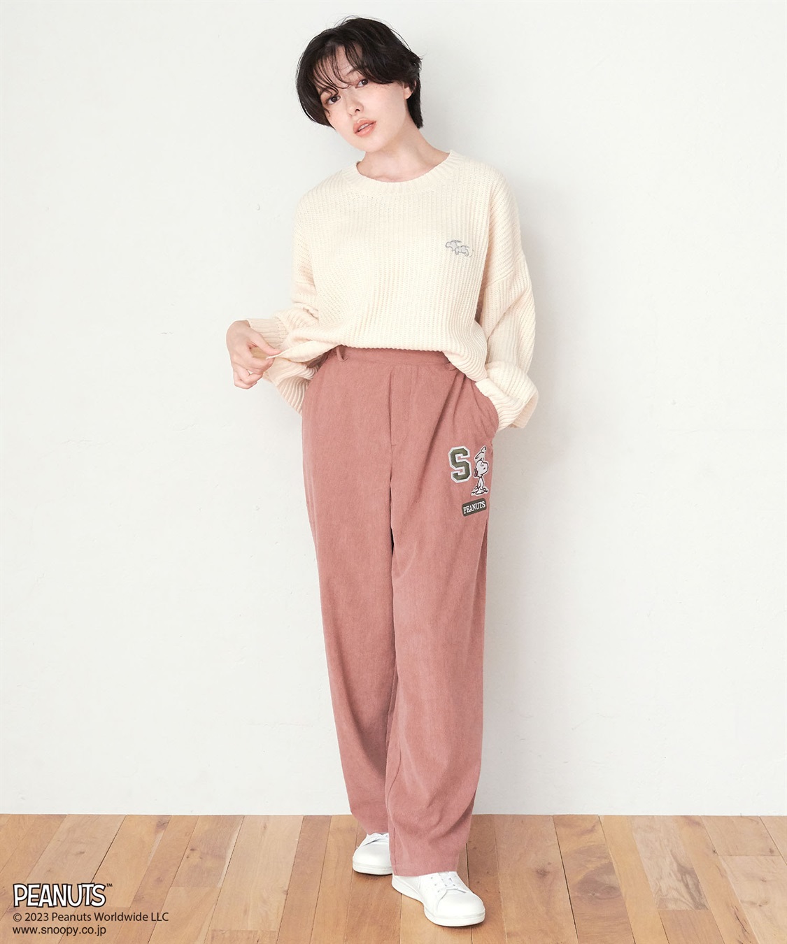 chara station 【ピーナッツ/PEANUTS】スヌーピー刺繍コーデュロイパンツ_sub_17