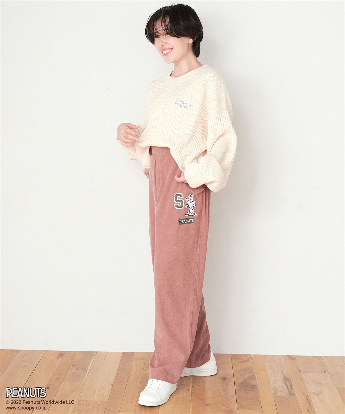 ピーナッツ/PEANUTS】スヌーピー刺繍コーデュロイパンツ Life Style by