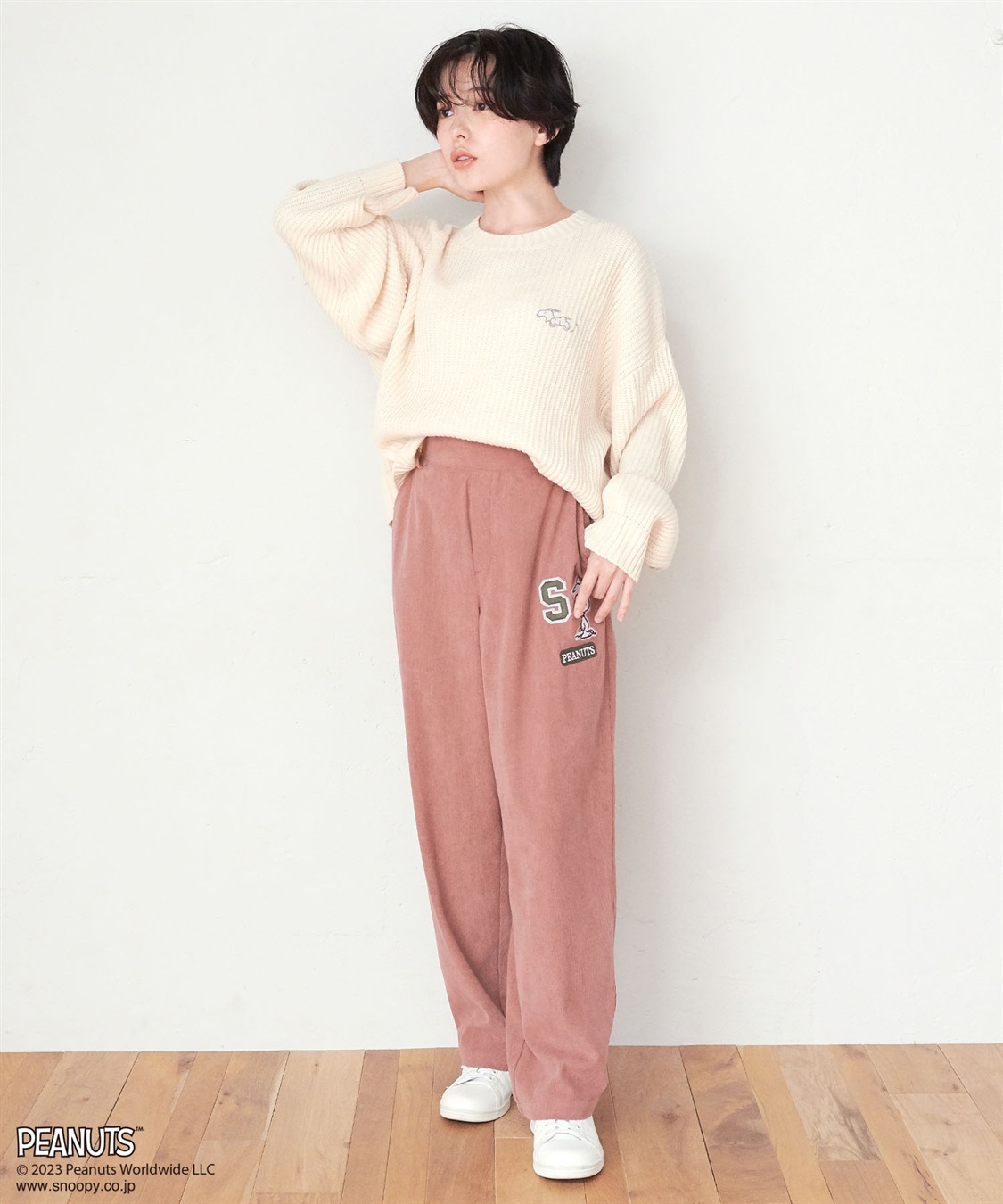 ピーナッツ/PEANUTS】スヌーピー刺繍コーデュロイパンツ Life Style by