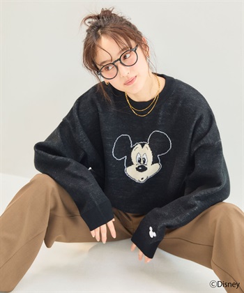 Disney/ディズニー】ミッキー/フェイスニットプルオーバー chara