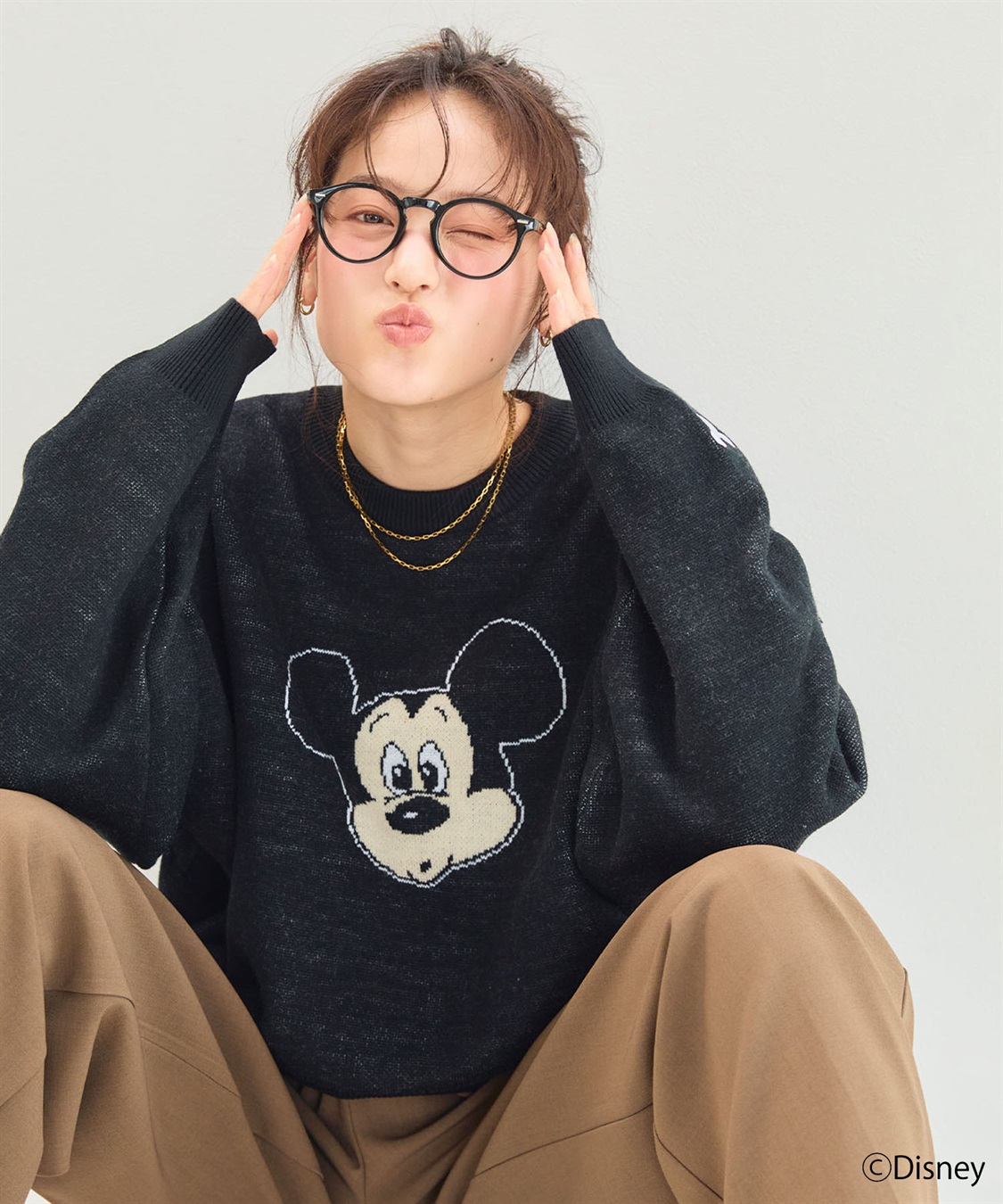 Life Style by cross marche 【Disney/ディズニー】Mickey Mouse/ミッキーマウス/ジャガードニットプルオーバー《新色追加》_sub_14