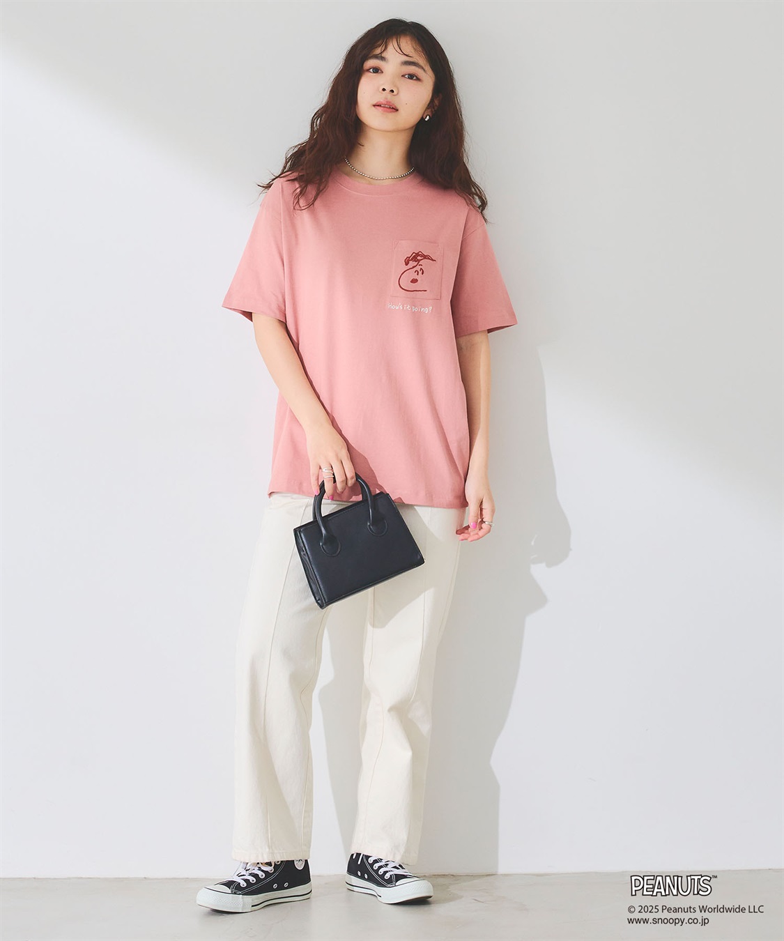 chara station 【PEANUTS/ピーナッツ】SNOOPY/スヌーピーポケット刺繍半袖Tシャツ_sub_7