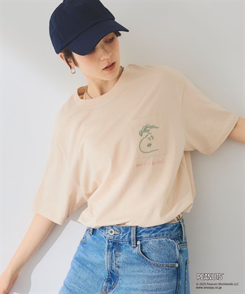 Life Style by cross marche 【PEANUTS/ピーナッツ】SNOOPY/スヌーピーポケット刺繍半袖Tシャツ_subthumb_13