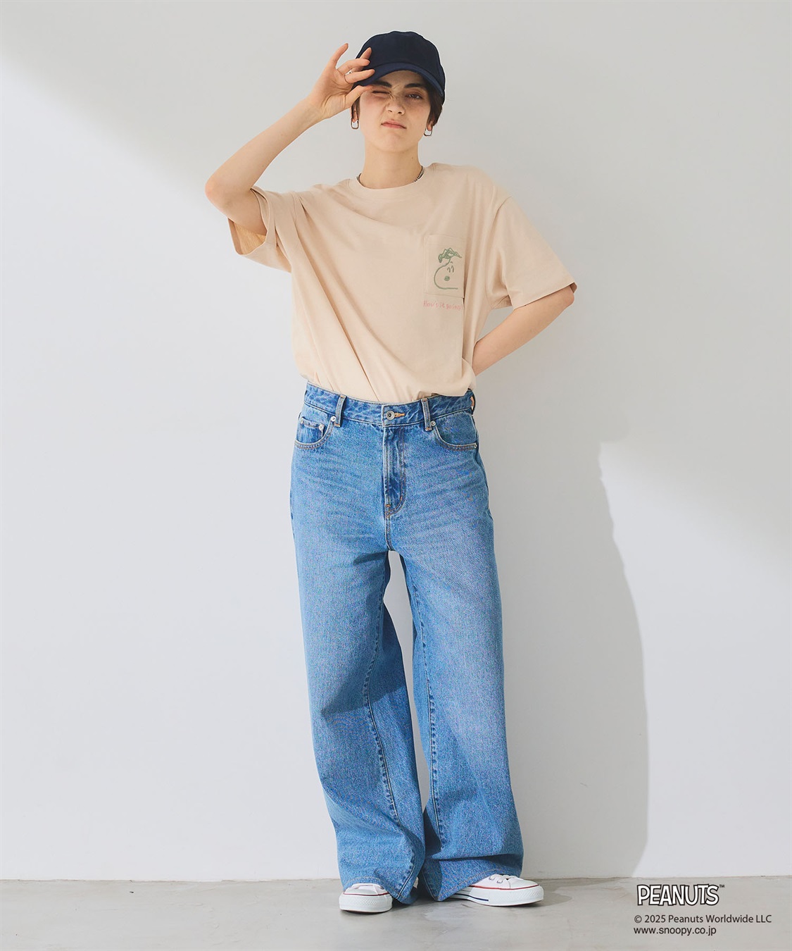 chara station 【PEANUTS/ピーナッツ】SNOOPY/スヌーピーポケット刺繍半袖Tシャツ_sub_18
