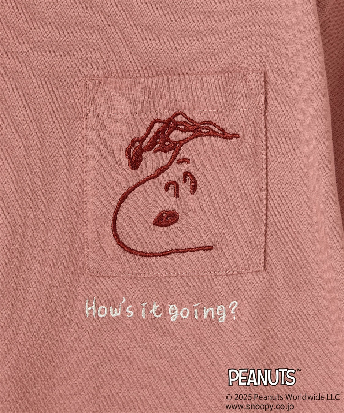 chara station 【PEANUTS/ピーナッツ】SNOOPY/スヌーピーポケット刺繍半袖Tシャツ_sub_24