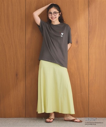 Life Style by cross marche 【PEANUTS/ピーナッツ】SNOOPY/スヌーピーハート刺繍ワンポイント半袖Tシャツ_subthumb_7