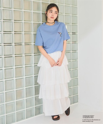 Life Style by cross marche 【PEANUTS/ピーナッツ】SNOOPY/スヌーピーハート刺繍ワンポイント半袖Tシャツ_subthumb_21