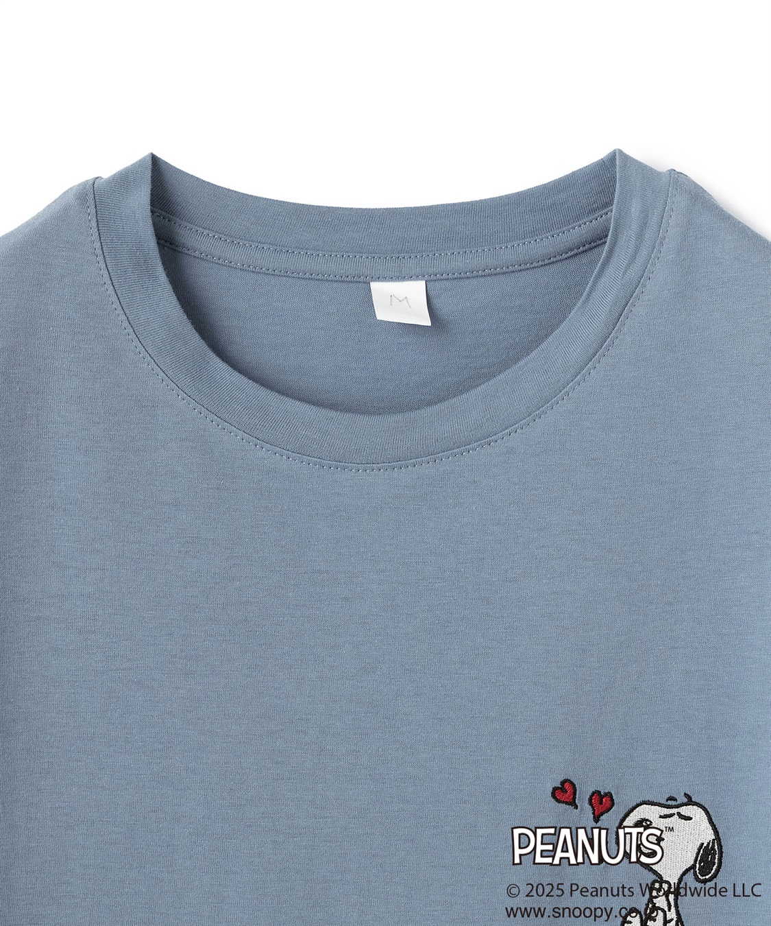 chara station 【PEANUTS/ピーナッツ】SNOOPY/スヌーピーハート刺繍ワンポイント半袖Tシャツ_sub_24