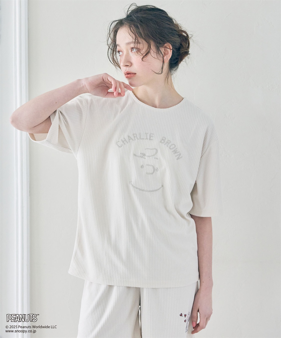 chara station 【PEANUTS/ピーナッツ】SNOOPY/スヌーピーパイルリブルームウェア半袖トップス（上下別売り）_sub_15