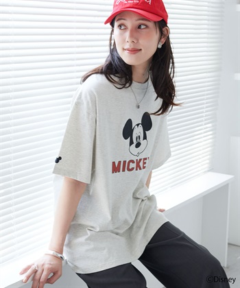 Life Style by cross marche 【Disney/ディズニー】ミッキーフェイスプリントデザインTシャツ_subthumb_3