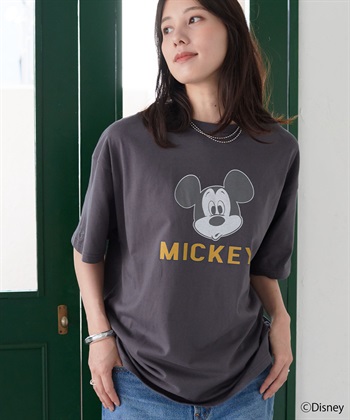 Life Style by cross marche 【Disney/ディズニー】ミッキーフェイスプリントデザインTシャツ_subthumb_5
