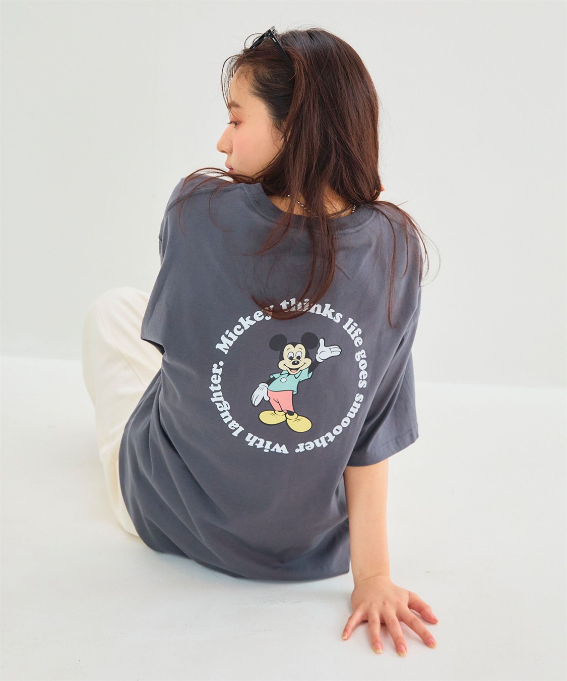 chara station 【Disney/ディズニー】ポケット付ミッキーグラフィックバックプリント半袖Tシャツ_sub_7
