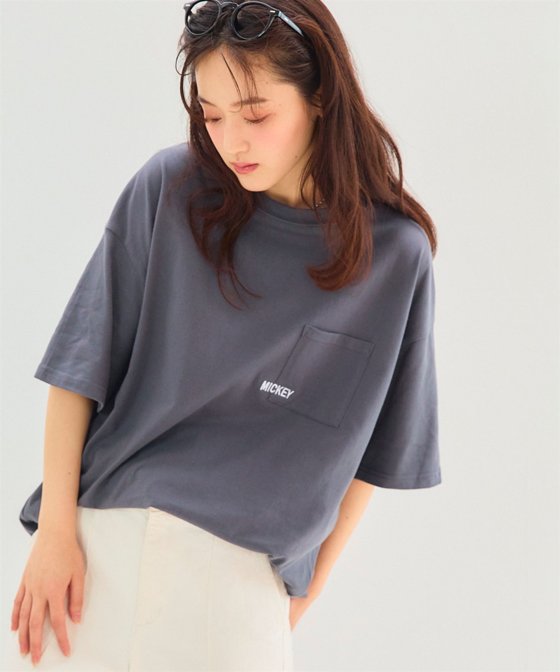 chara station 【Disney/ディズニー】ポケット付ミッキーグラフィックバックプリント半袖Tシャツ_sub_8