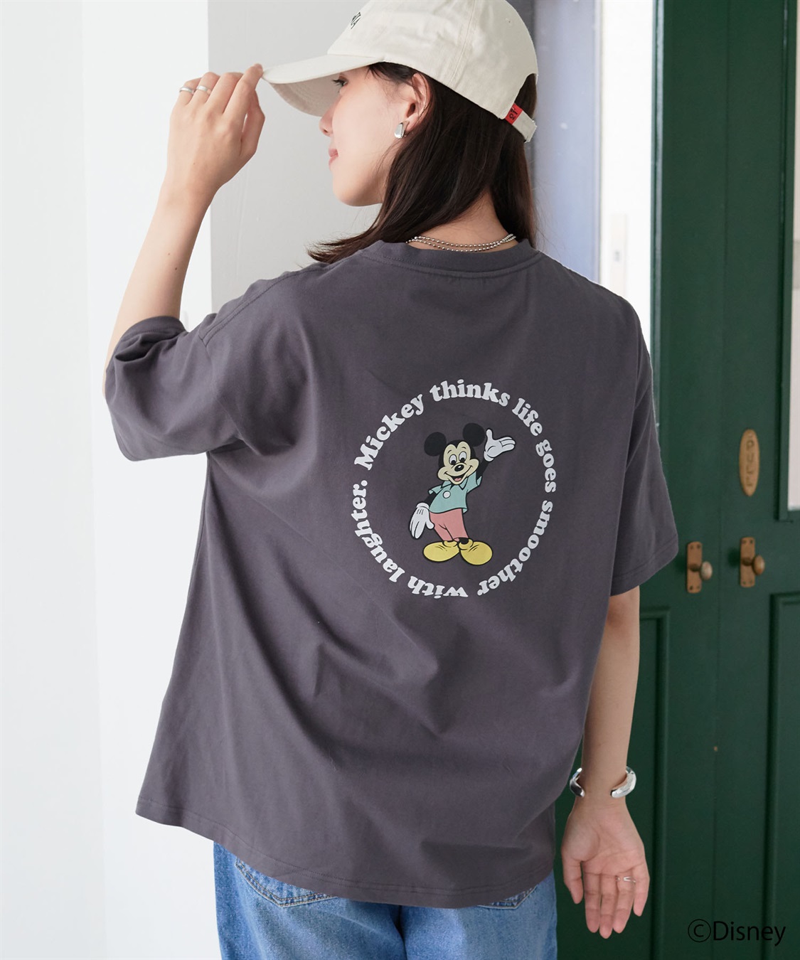 chara station 【Disney/ディズニー】ポケット付ミッキーグラフィックバックプリント半袖Tシャツ_sub_10