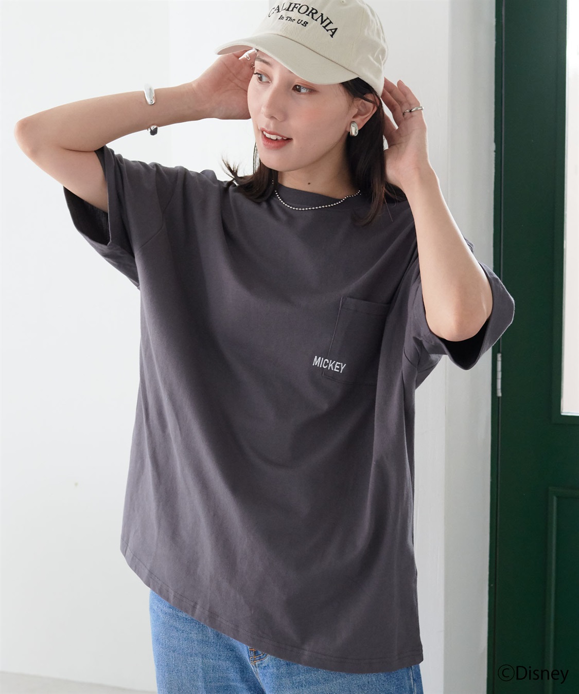 chara station 【Disney/ディズニー】ポケット付ミッキーグラフィックバックプリント半袖Tシャツ_sub_11