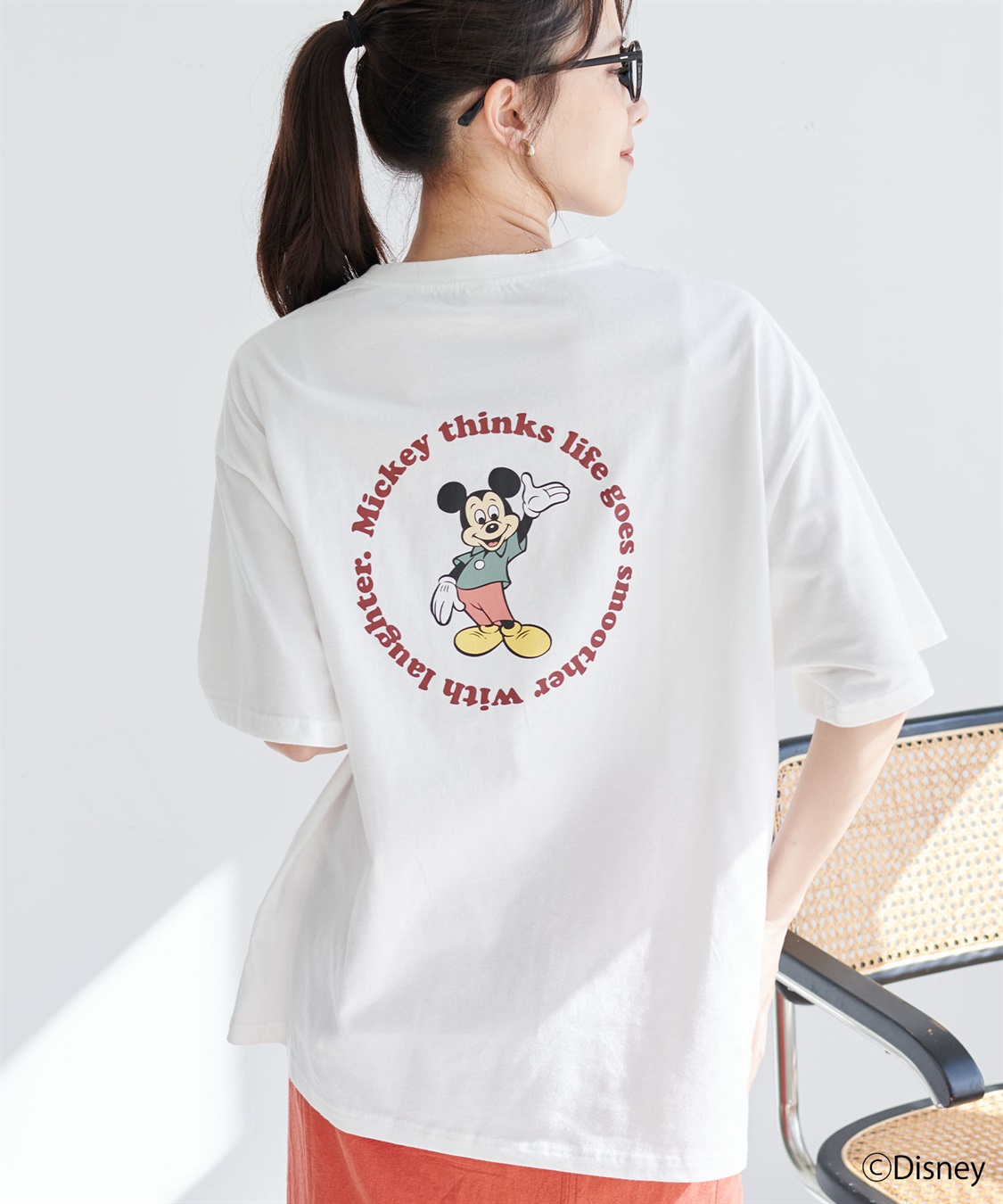 chara station 【Disney/ディズニー】ポケット付ミッキーグラフィックバックプリント半袖Tシャツ_sub_12