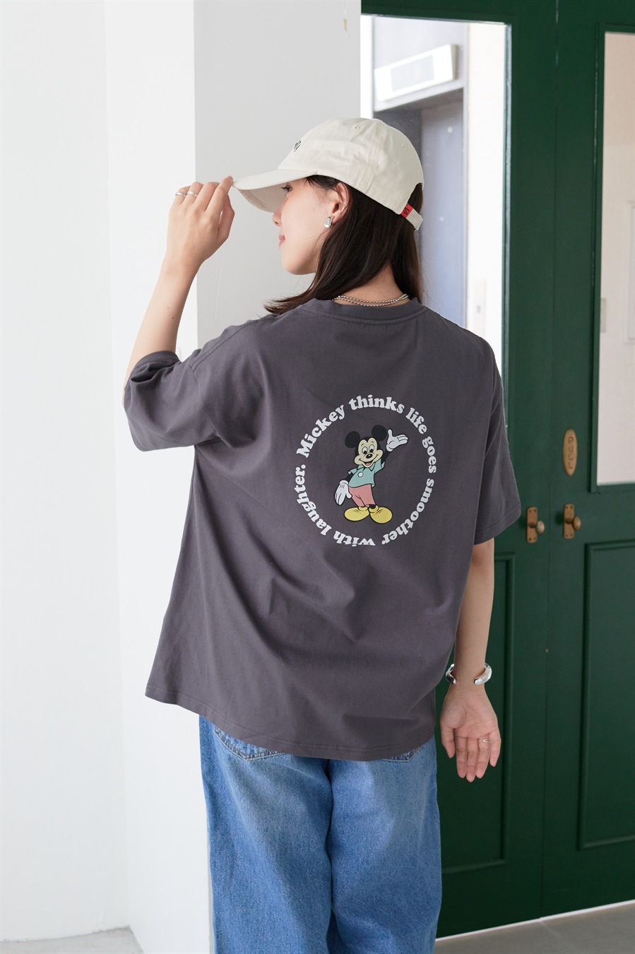 chara station 【Disney/ディズニー】ポケット付ミッキーグラフィックバックプリント半袖Tシャツ_sub_16