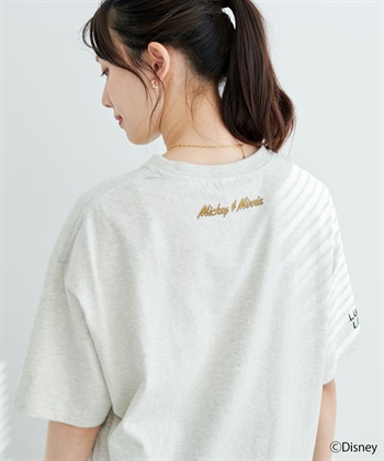 Disney/ディズニー】ミッキー＆ミニープリント半袖Tシャツ Life
