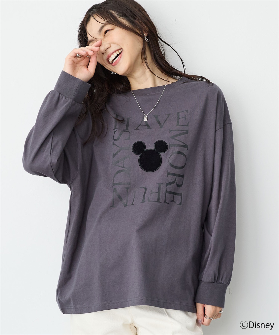 anyfee 【anyfee/プラスサイズ】《Disney/ディズニー》レタリングフロントプリントTシャツ_sub_6