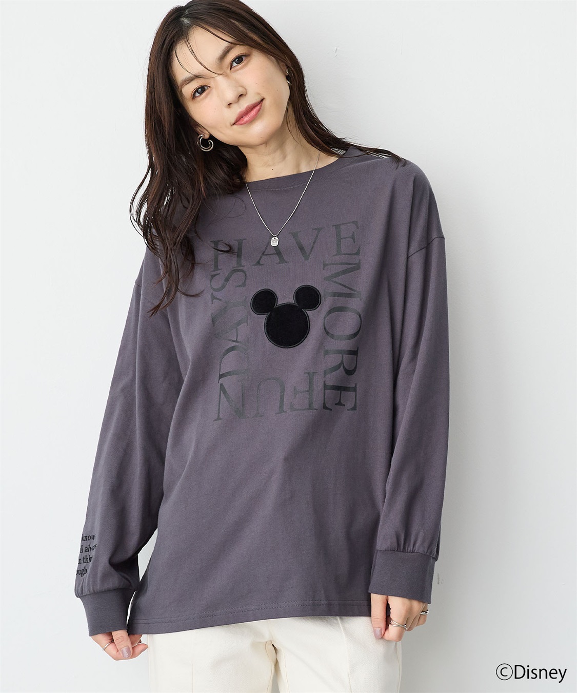 anyfee 【anyfee/プラスサイズ】《Disney/ディズニー》レタリングフロントプリントTシャツ_sub_7