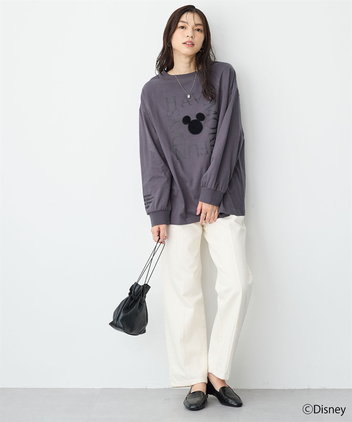 anyfee 【anyfee/プラスサイズ】《Disney/ディズニー》レタリングフロントプリントTシャツ_sub_10