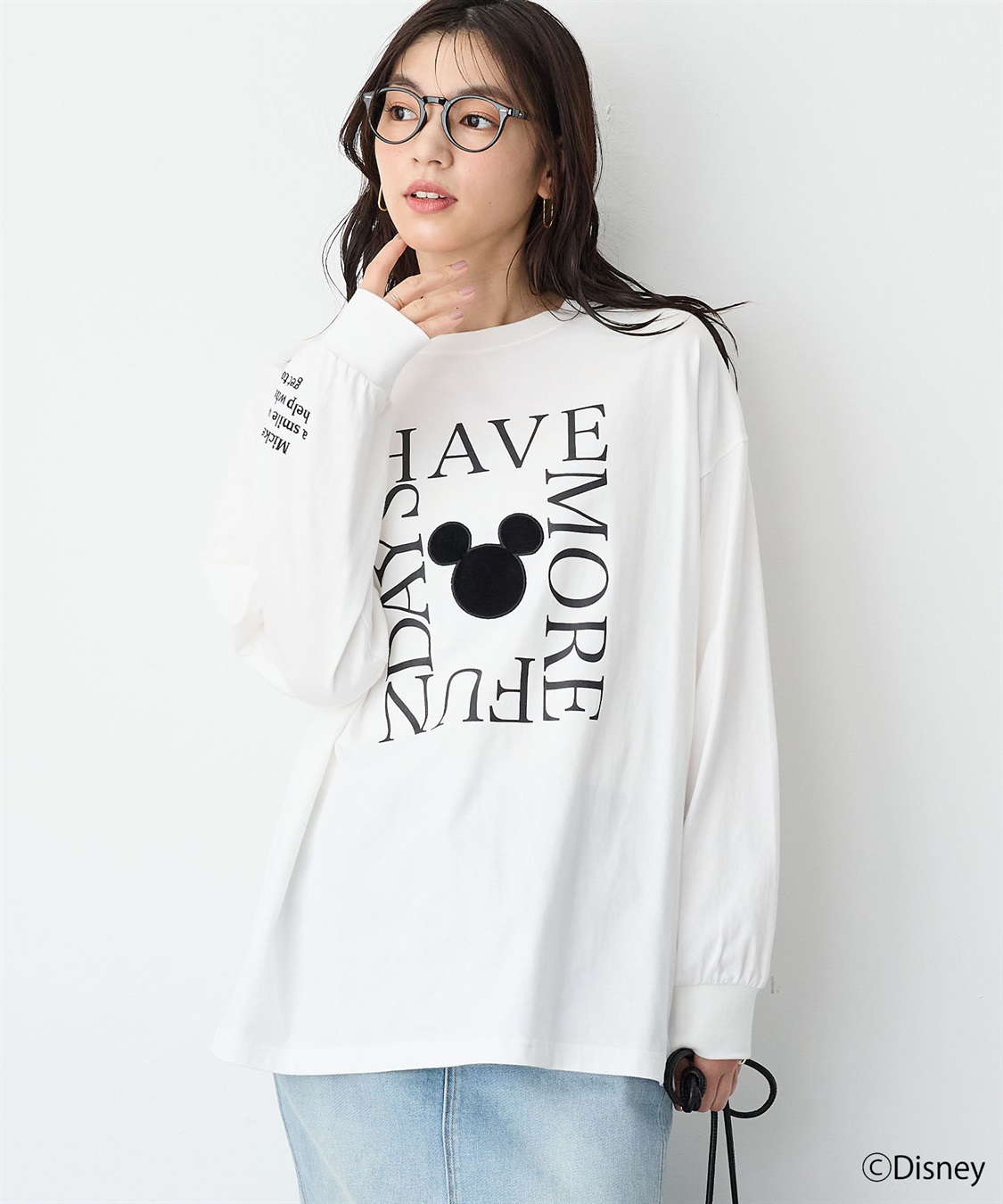 anyfee 【anyfee/プラスサイズ】《Disney/ディズニー》レタリングフロントプリントTシャツ_sub_15