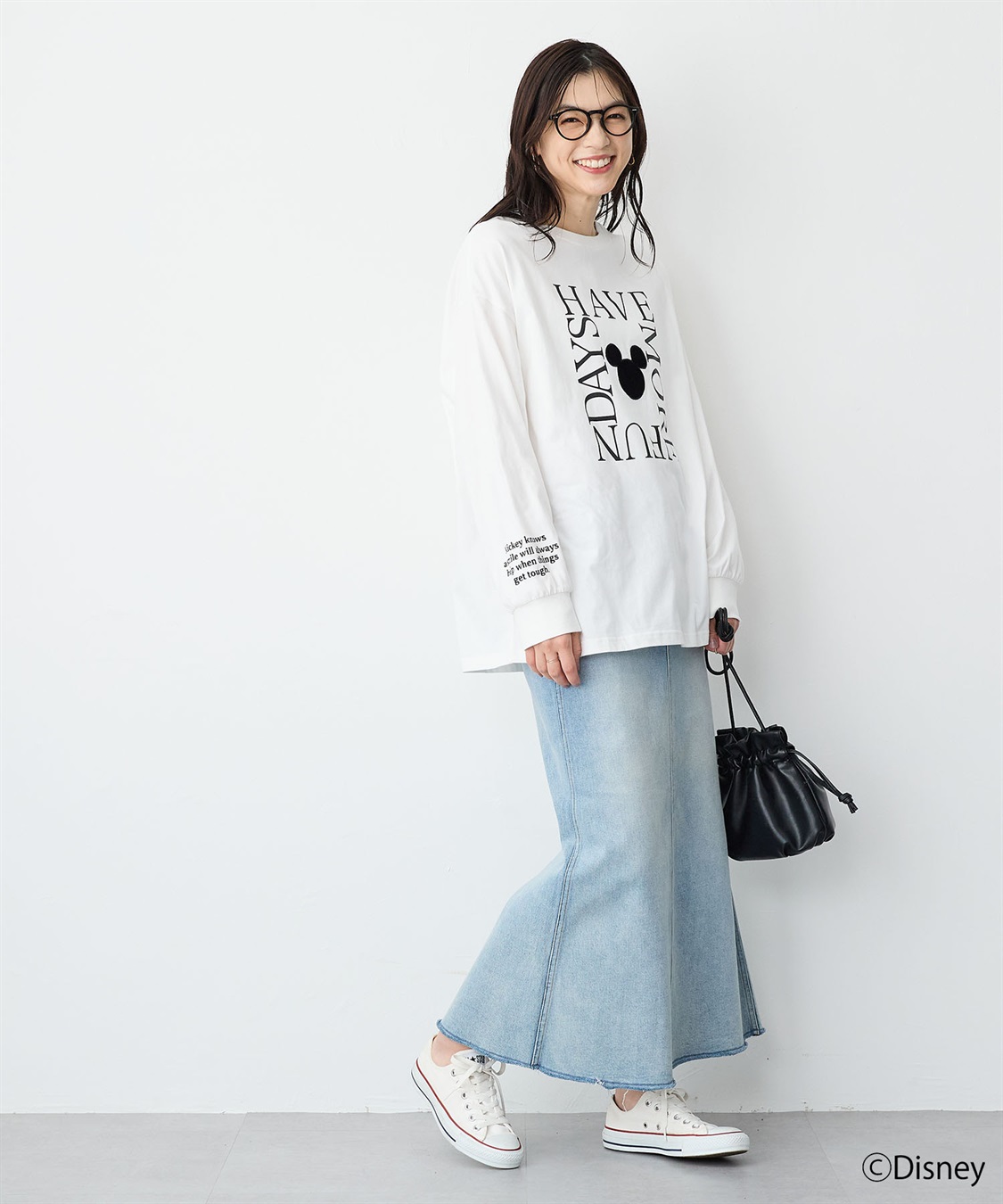 anyfee 【anyfee/プラスサイズ】《Disney/ディズニー》レタリングフロントプリントTシャツ_sub_18