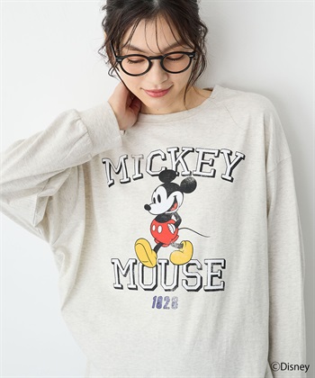 Life Style by cross marche 【anyfee/プラスサイズ】《Disney/ディズニー》ミッキーマウスオールドグラフィックプリントTシャツ_subthumb_1