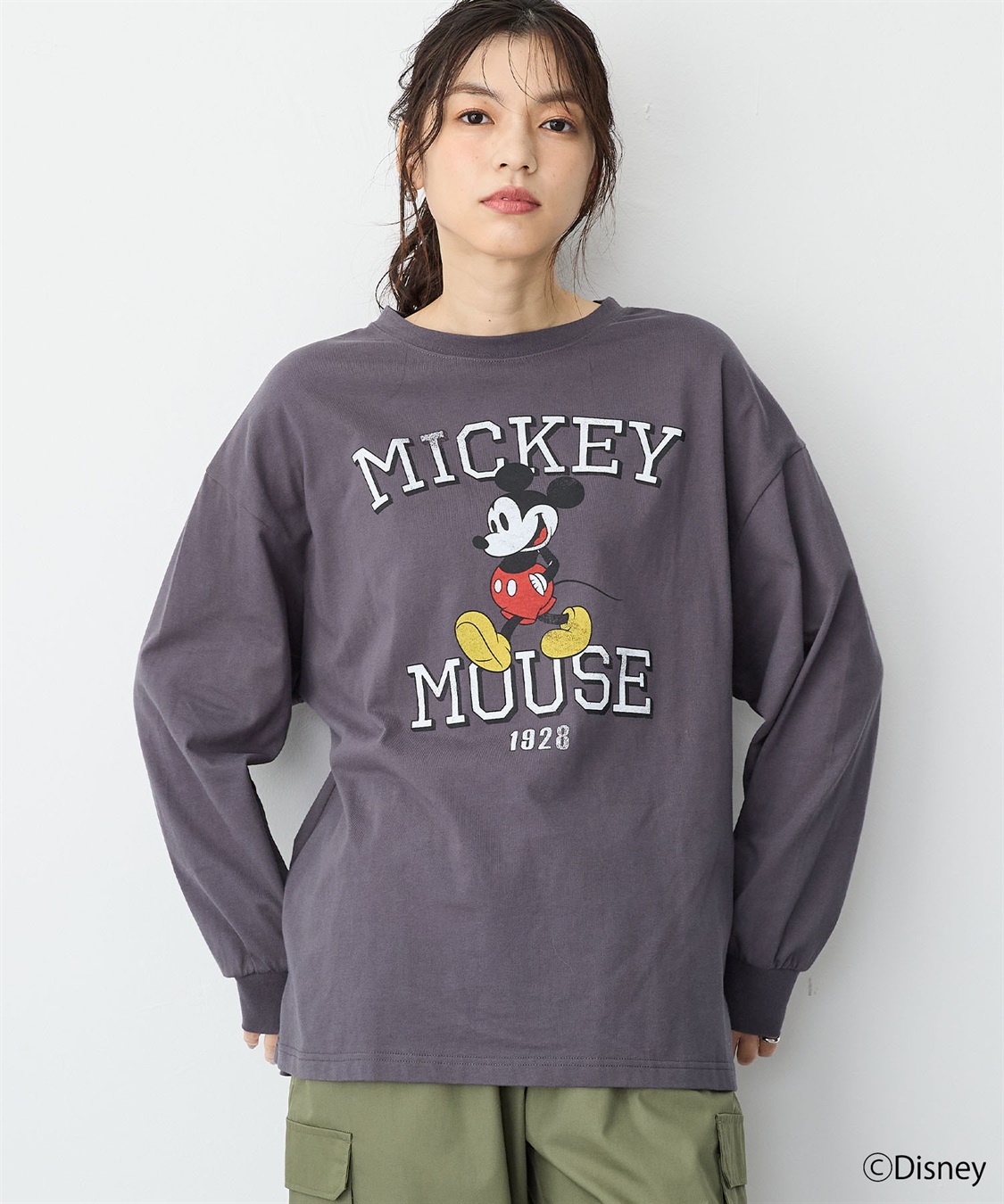 anyfee 【anyfee/プラスサイズ】《Disney/ディズニー》ミッキーマウスオールドグラフィックプリントTシャツ_sub_6