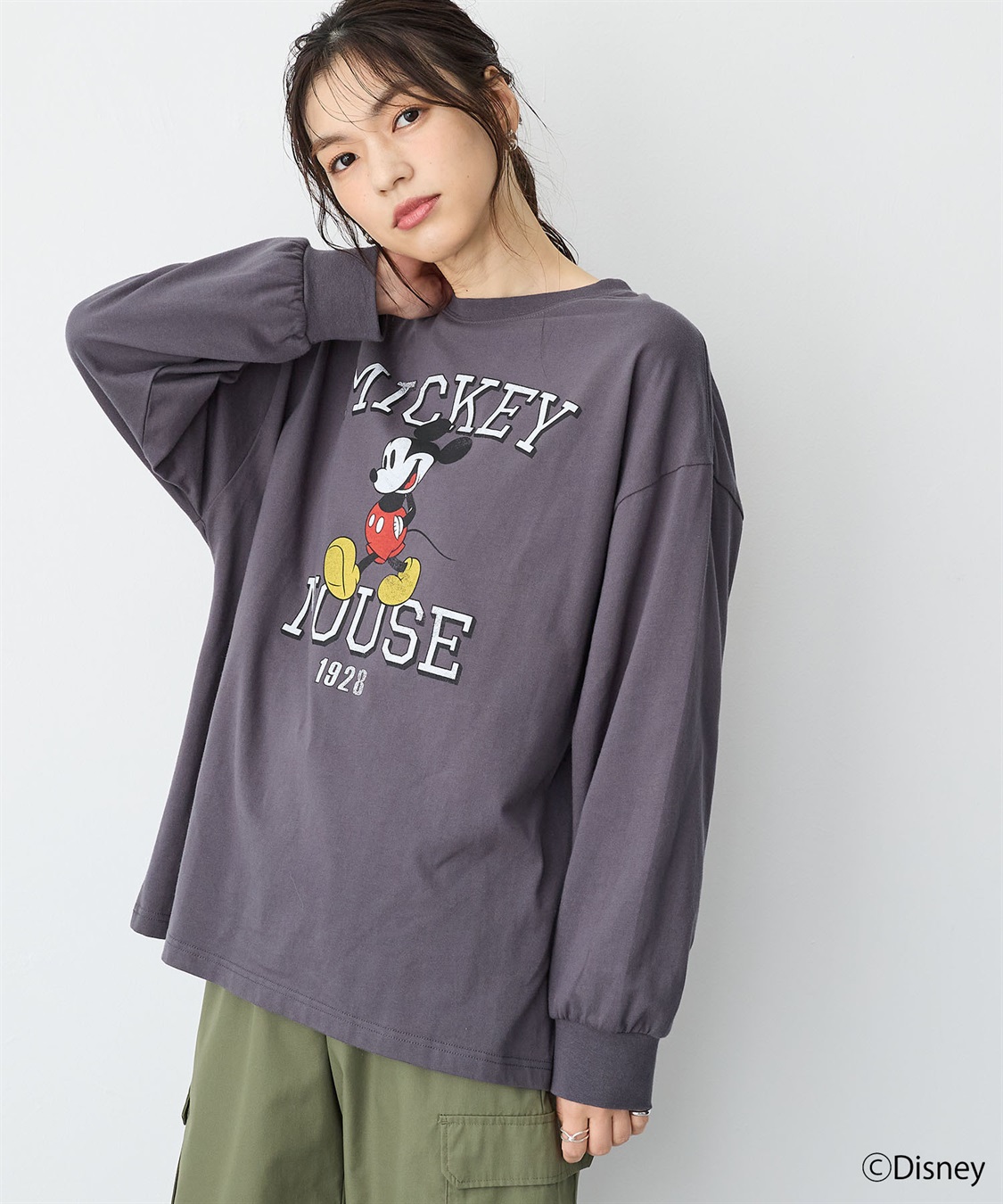 anyfee 【anyfee/プラスサイズ】《Disney/ディズニー》ミッキーマウスオールドグラフィックプリントTシャツ_sub_7