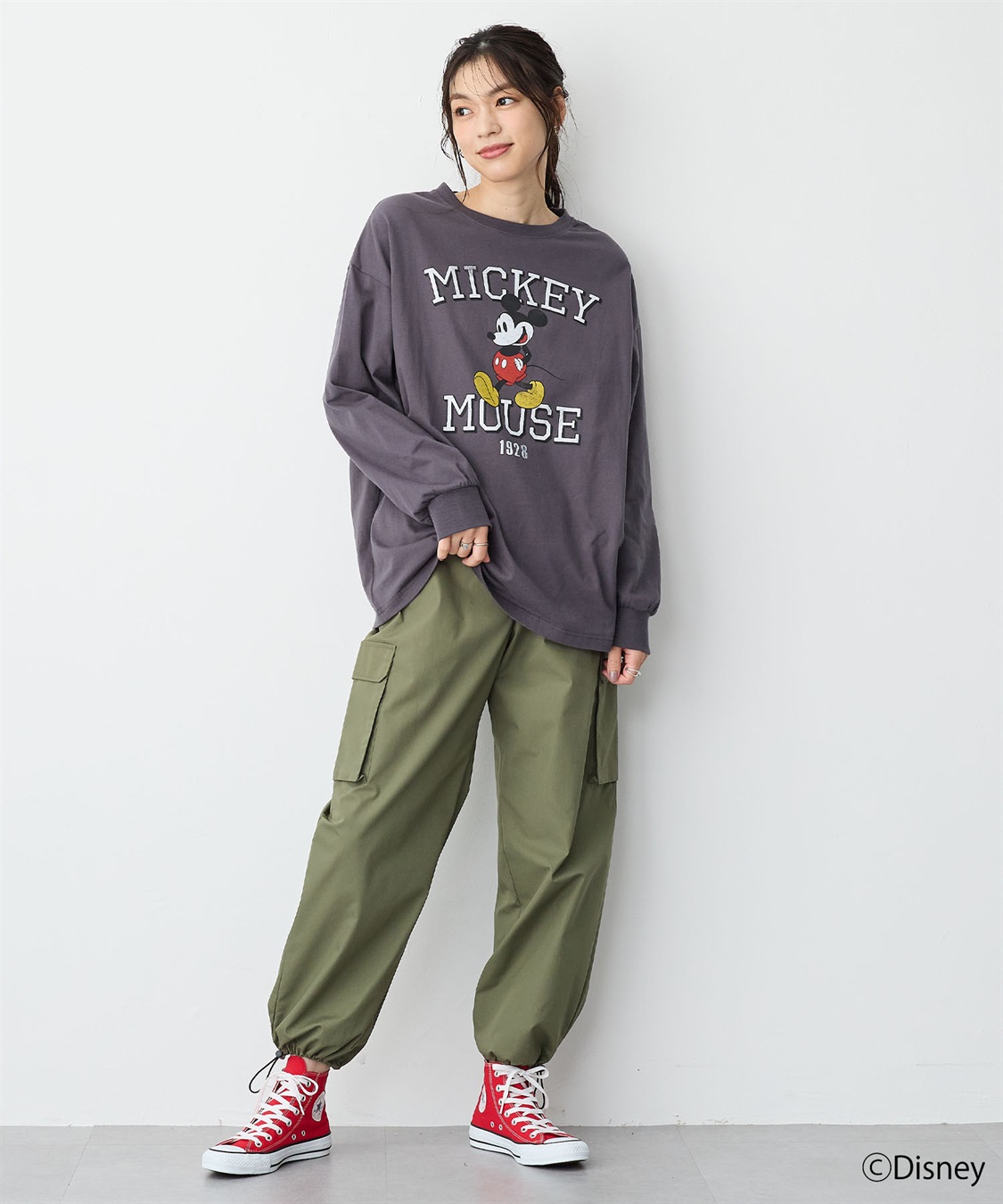 anyfee 【anyfee/プラスサイズ】《Disney/ディズニー》ミッキーマウスオールドグラフィックプリントTシャツ_sub_9