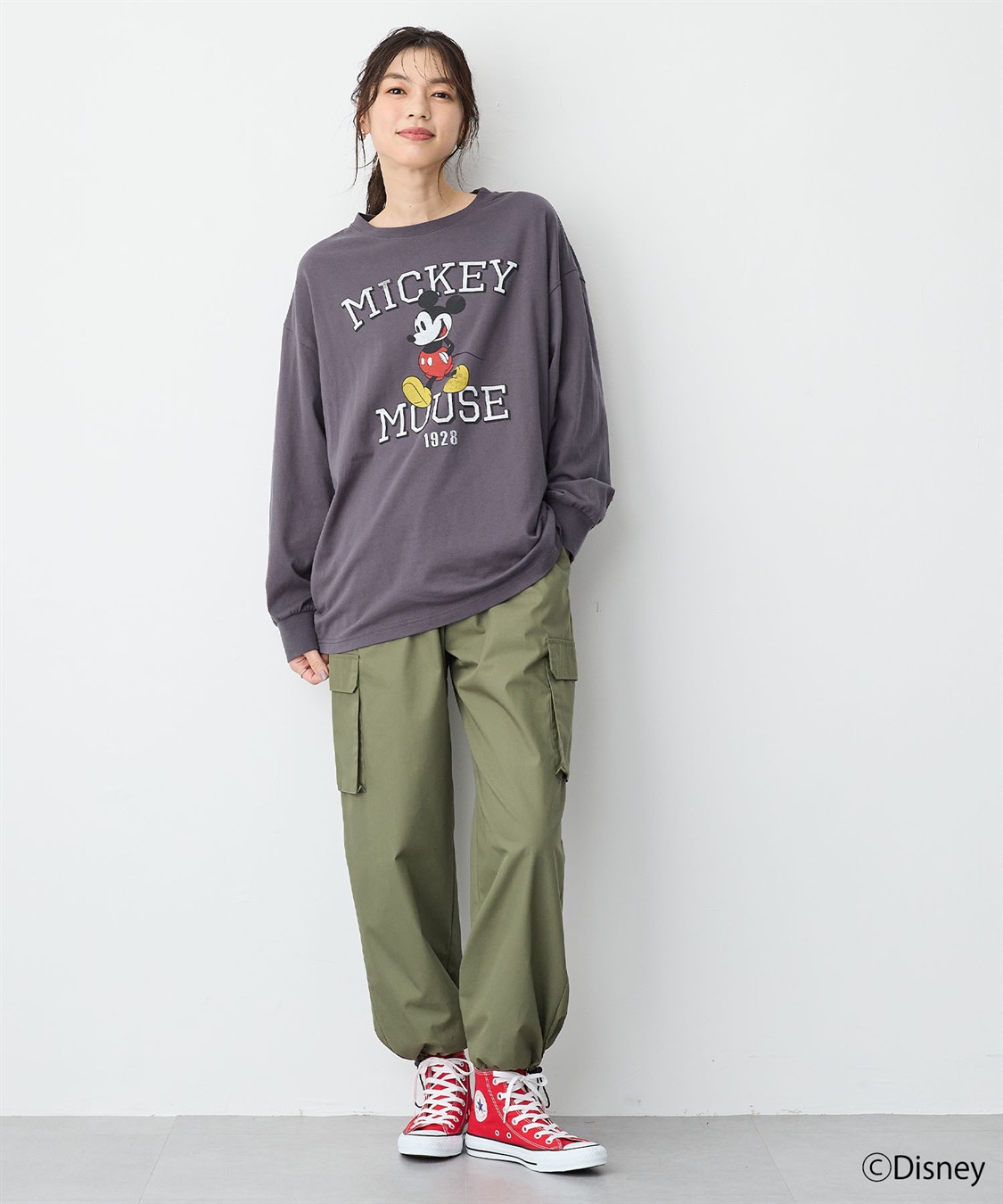 anyfee 【anyfee/プラスサイズ】《Disney/ディズニー》ミッキーマウスオールドグラフィックプリントTシャツ_sub_11