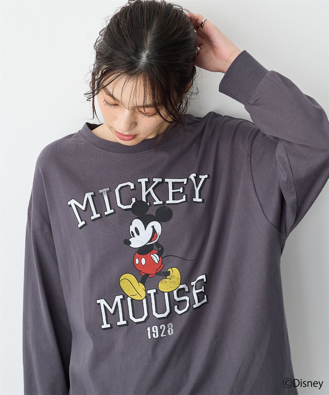 anyfee 【anyfee/プラスサイズ】《Disney/ディズニー》ミッキーマウスオールドグラフィックプリントTシャツ_sub_12