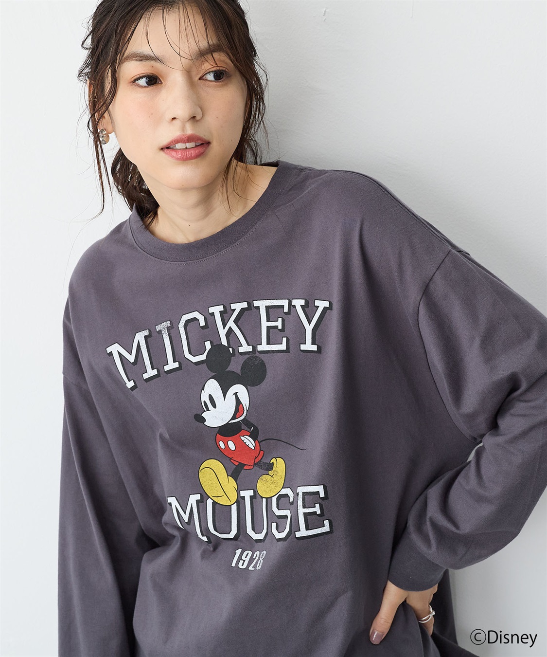 anyfee 【anyfee/プラスサイズ】《Disney/ディズニー》ミッキーマウスオールドグラフィックプリントTシャツ_sub_13