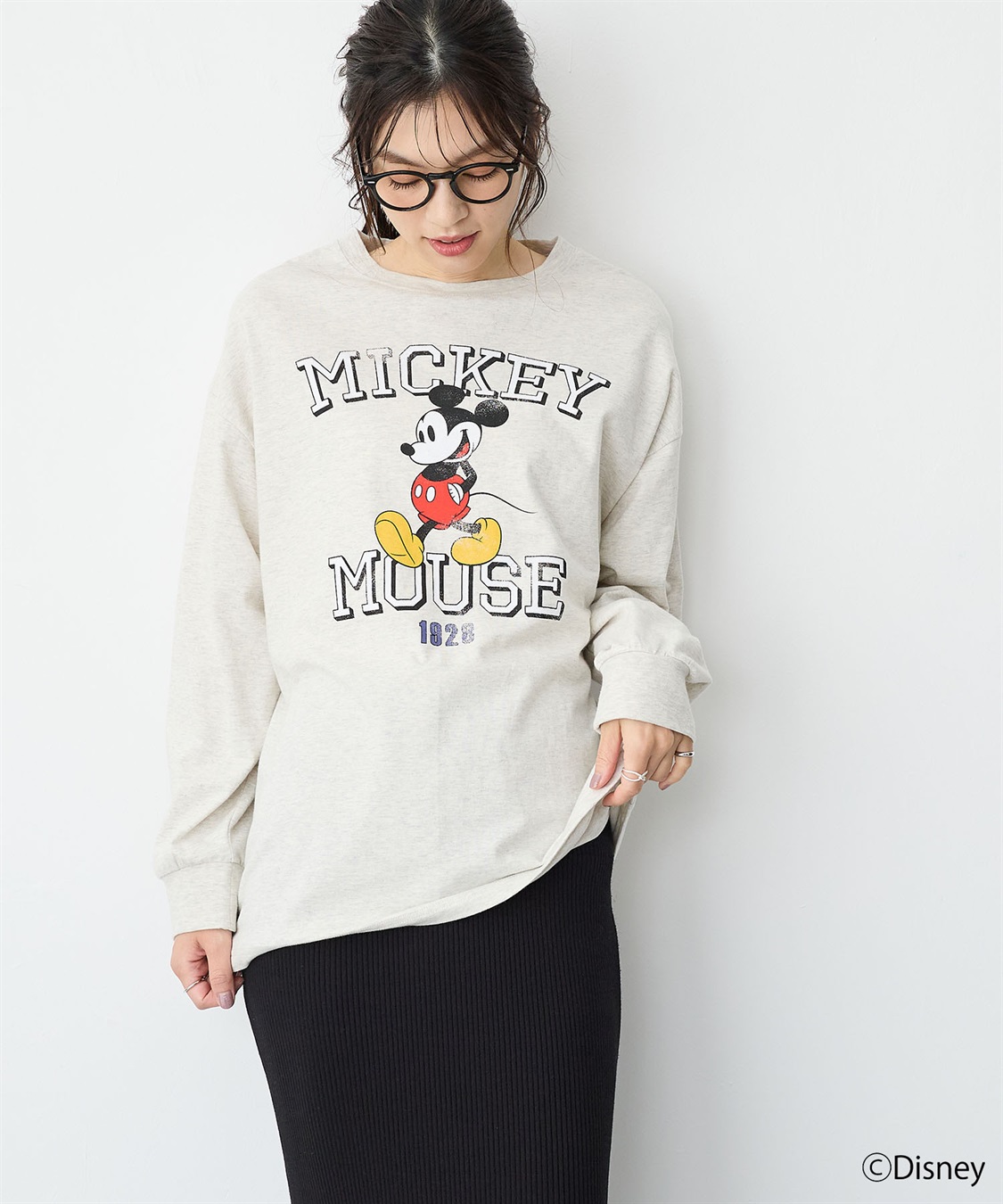 anyfee 【anyfee/プラスサイズ】《Disney/ディズニー》ミッキーマウスオールドグラフィックプリントTシャツ_sub_16