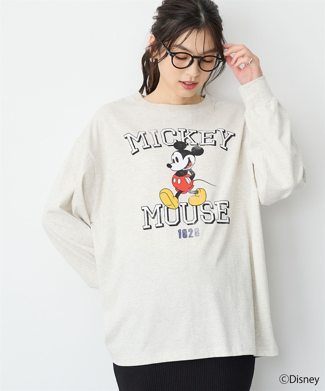 anyfee 【anyfee/プラスサイズ】《Disney/ディズニー》ミッキーマウスオールドグラフィックプリントTシャツ_sub_17