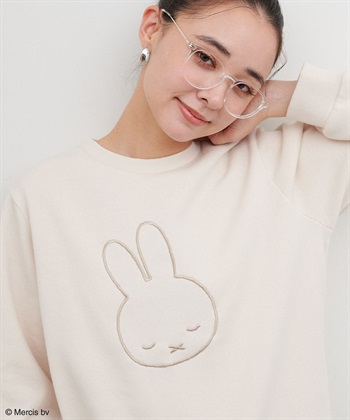 Life Style by cross marche 【miffy/ミッフィー】スリープ刺繍デザイン裏起毛プルオーバー（別注）_subthumb_1