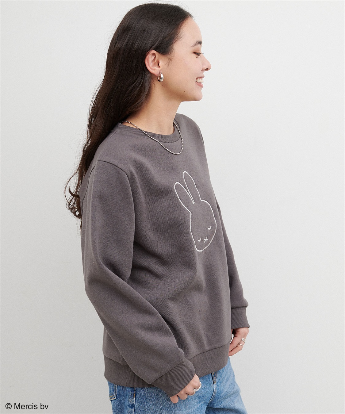 chara station 【miffy/ミッフィー】スリープ刺繍デザイン裏起毛プルオーバー（別注）_sub_7