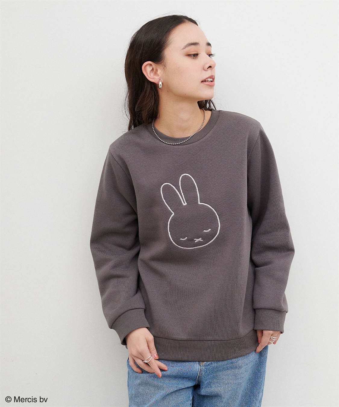 chara station 【miffy/ミッフィー】スリープ刺繍デザイン裏起毛プルオーバー（別注）_sub_8