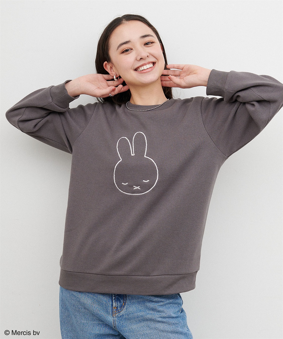 chara station 【miffy/ミッフィー】スリープ刺繍デザイン裏起毛プルオーバー（別注）_sub_9