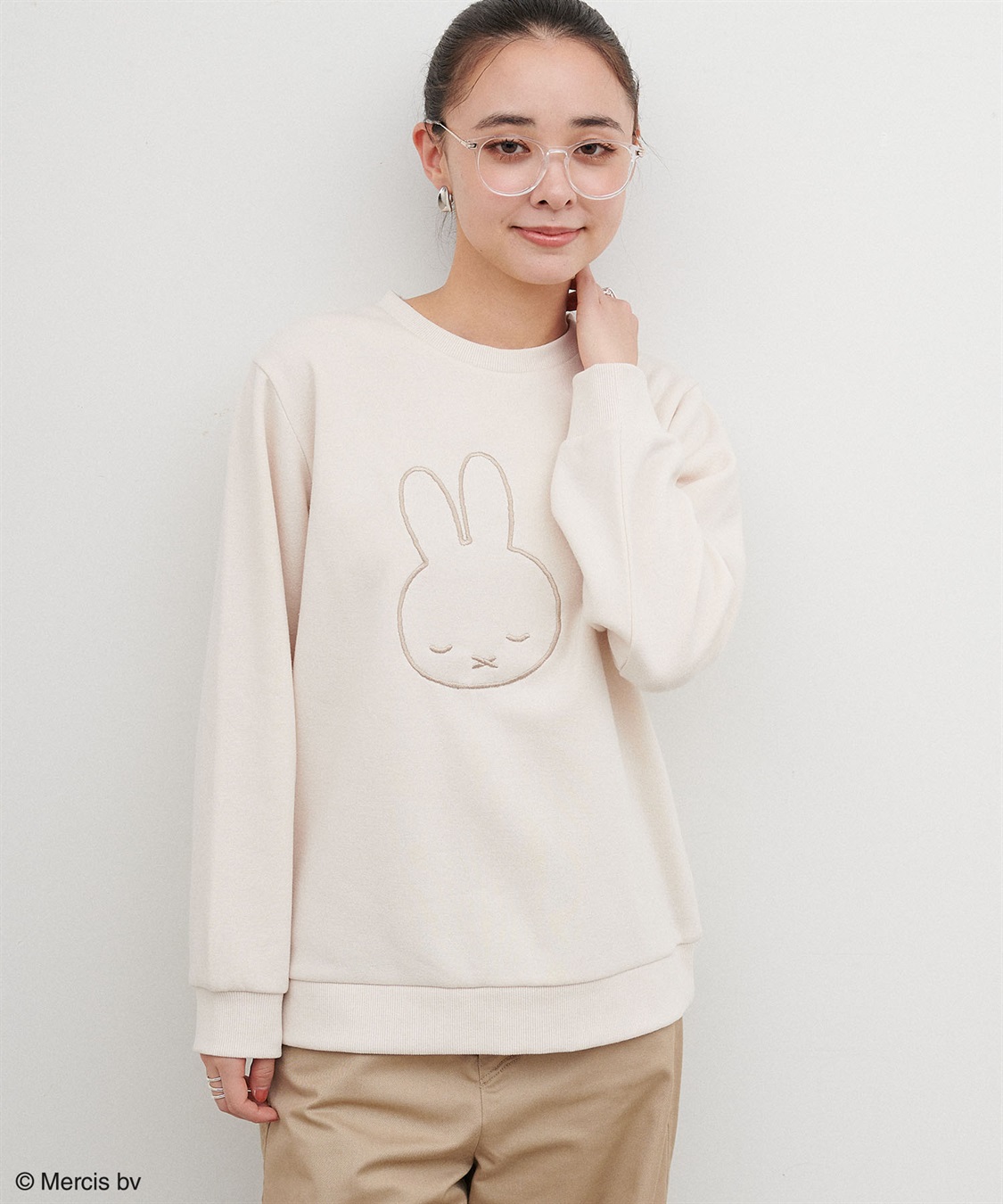 chara station 【miffy/ミッフィー】スリープ刺繍デザイン裏起毛プルオーバー（別注）_sub_14
